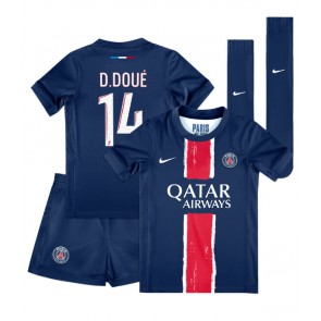 Paris Saint-Germain Desire Doue #14 Dětské Domácí dres komplet 2024-25 Krátký Rukáv (+ trenýrky)